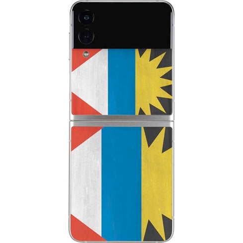 Antigua and Barbuda Flag Distressed Galaxy Z Flip4 5G Skin